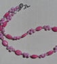 Pink Morganite Crystal Gemstone Statement Beaded Necklace "Sweet Rose" - Image 5