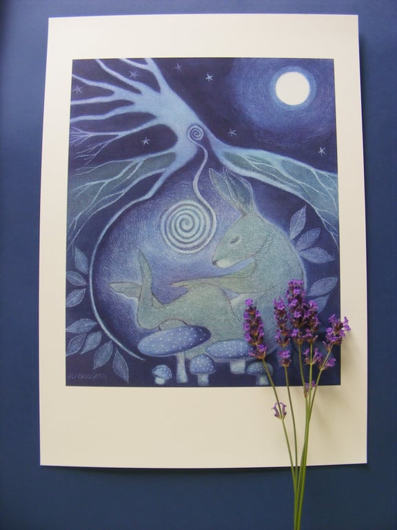 Dreamtime Hare Art Print