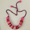 Reserved for Caroline. Crochet Necklace - 'Berry Sundae'