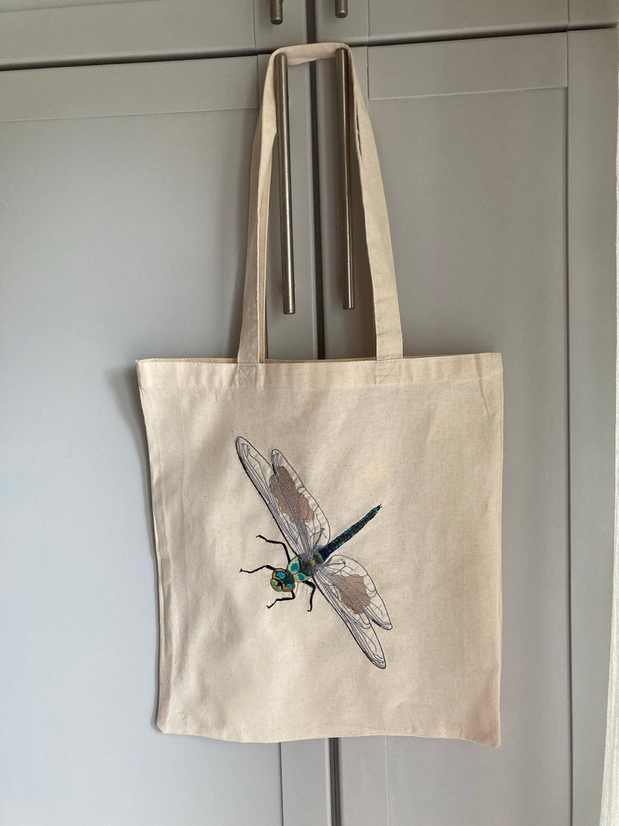 Dragonfly cotton  tote bag 