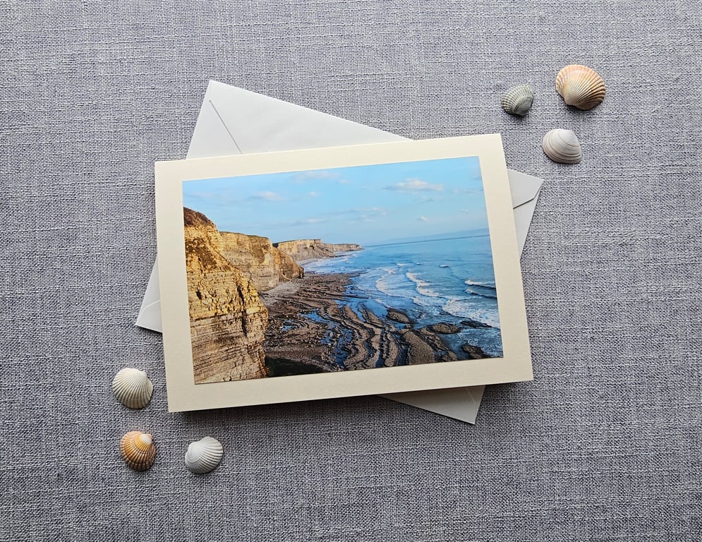 The Cliffs at Southerndown, South Wales Heritage Coast  Large Photo Card 7" x 5"