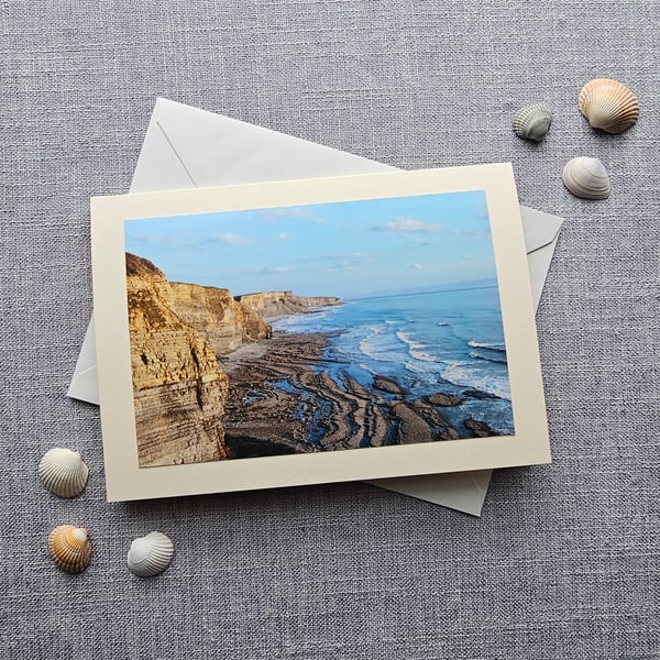 The Cliffs at Southerndown, South Wales Heritage Coast  Large Photo Card 7" x 5"