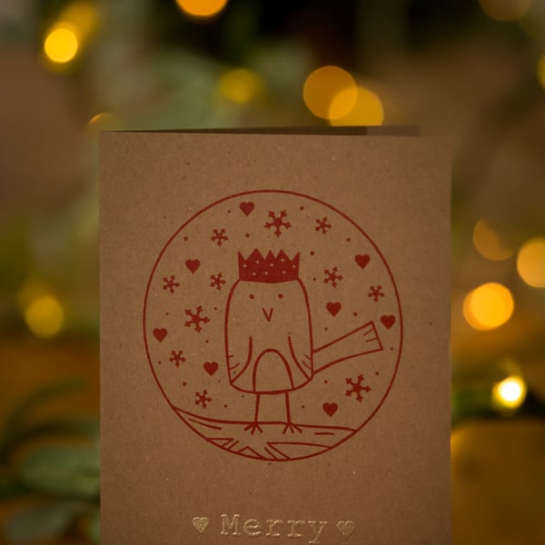 Christmas Red Robin greetings card