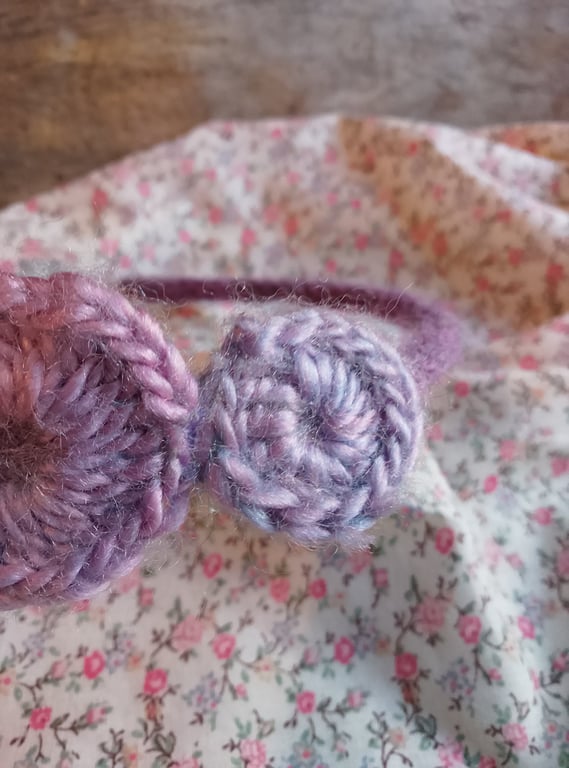 cute wool crochet hairband alice band no h17