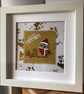 Handmade Framed Robin Art: Christmas Remembrance Keepsake Gift. - Image 3
