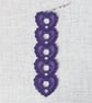 Bookmark, hearts bookmark, embroidered lace, purple - Image 2