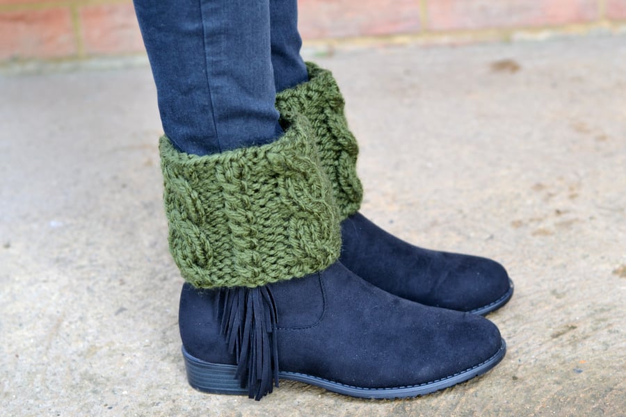 Boot Cuff  Super Chunky Knitted s. 24 Colours to Choose From