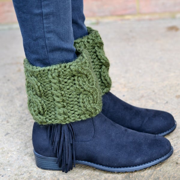 Boot Cuff  Super Chunky Knitted s. 24 Colours to Choose From