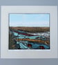 Boats and Reeds- Brancaster Staithe- Linocut Print - Image 1