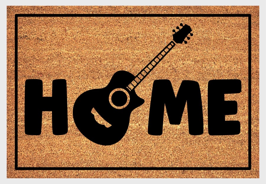 Guitar Home Door Mat - Guitar Welcome Mat - 3 Sizes