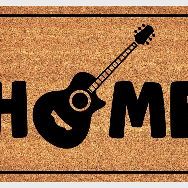 Guitar Home Door Mat - Guitar Welcome Mat - 3 Sizes