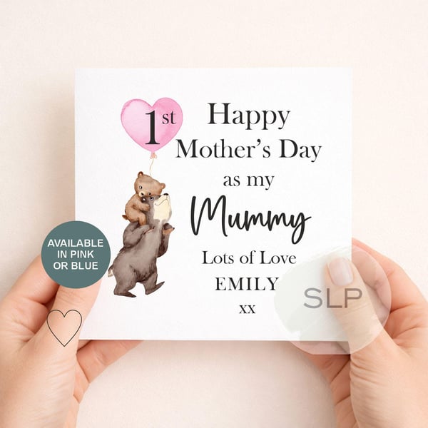 Personalised First Mother's Day Card 1st Mother's Day as My Mummy Custom Name