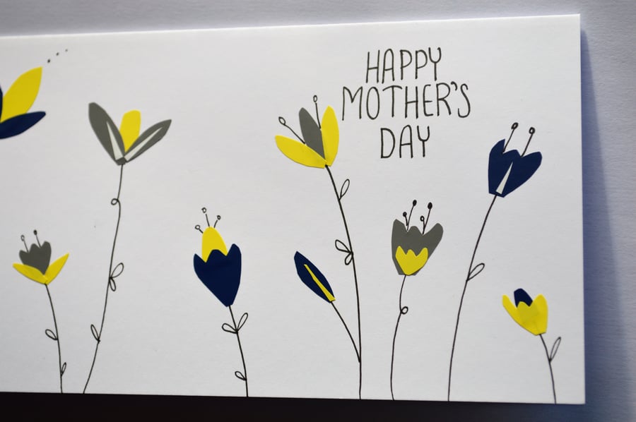 Mothers day card, mum card, flower card, blank card, gift for her, mothers day, 