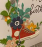  Handmade Floral Birthday Card with Iconic Sneaker Design - Image 3