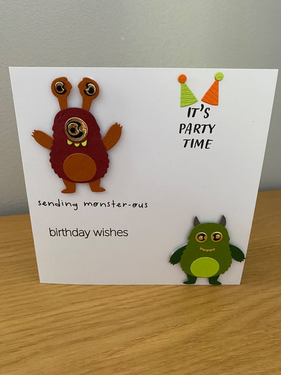  Monsterous Birthday Card Handmade Papercraft Design