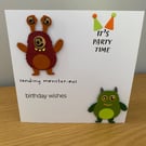  Monsterous Birthday Card Handmade Papercraft Design