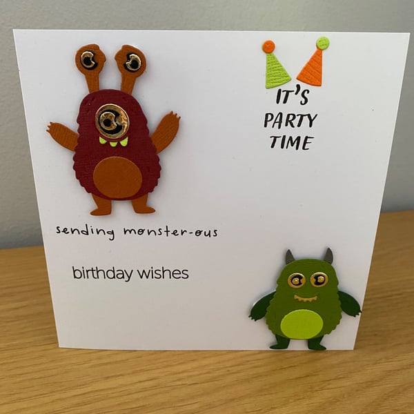  Monsterous Birthday Card Handmade Papercraft Design