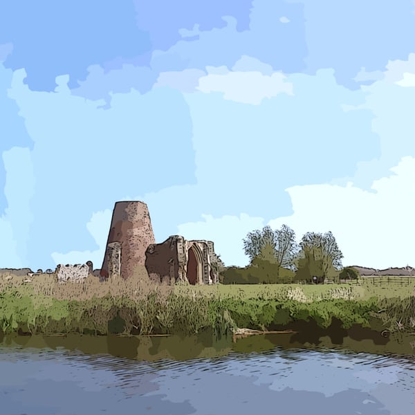 A4 Print Of St. Benet's Abbey Norfolk Broads 