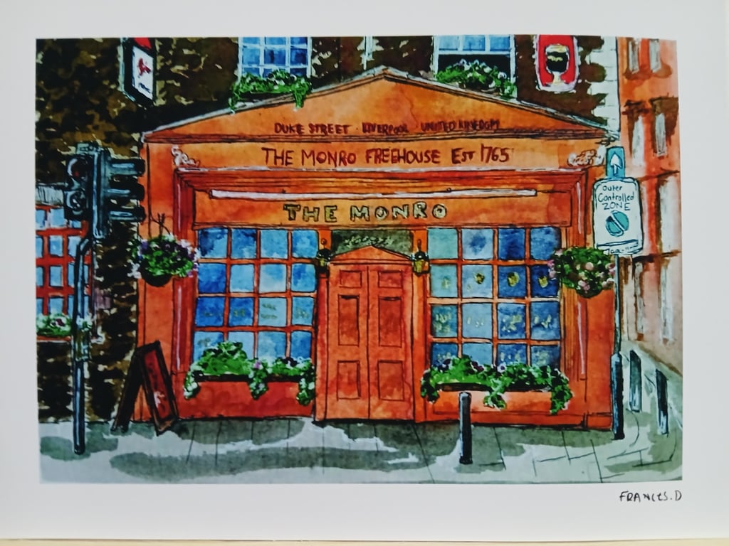 The Monro pub watercolour print