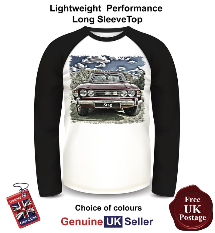 Triumph Stag, Stag Mens Top, Triumph Mens Long Sleeve T Shirt