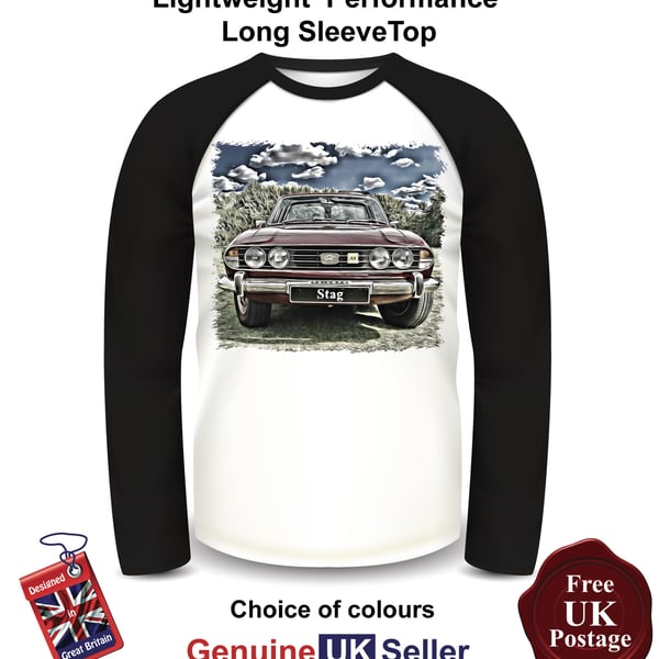 Triumph Stag, Stag Mens Top, Triumph Mens Long Sleeve T Shirt
