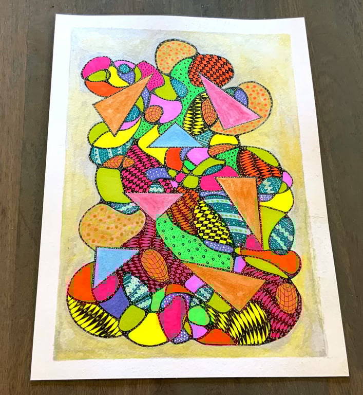       Abstract Art 'Floating Triangles.'