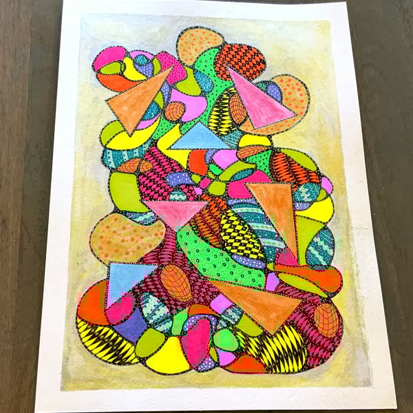       Abstract Art 'Floating Triangles.'