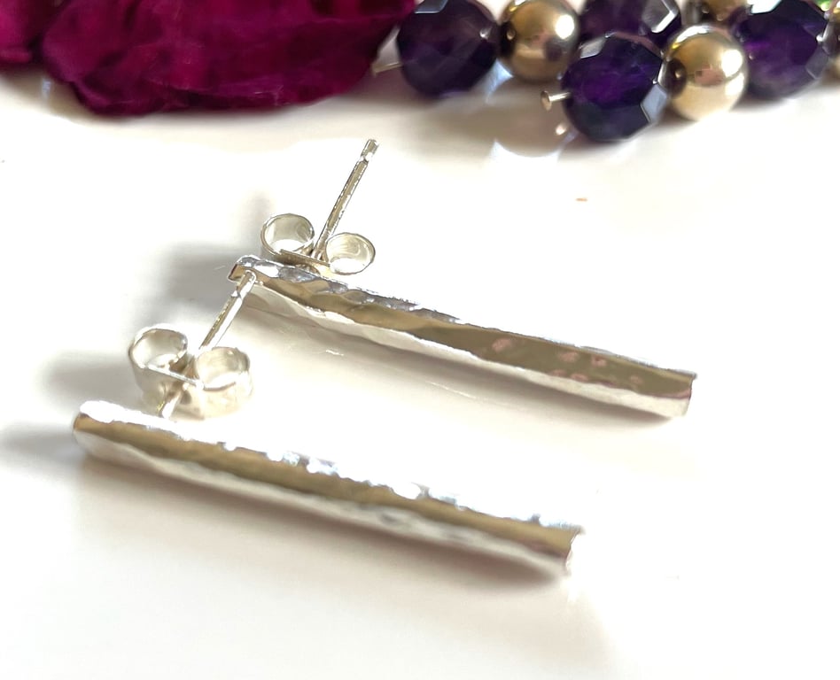 Winter driftwood earrings