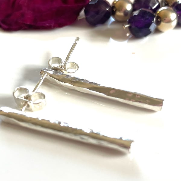 Winter driftwood earrings