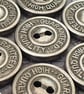 9 16" 15mm 24L Antique Silver buttons (Guaranteed High quality logo) - Image 2