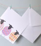 Three Patterned Sheep Blank or Birthday Card - Image 3