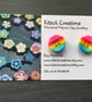 Button Earrings Rainbow Earrings Stud Earrings  Design 1