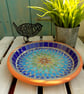 Gypsy Rainbow Mosaic Garden Bird Bath - Image 1