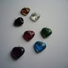 7 Little Glass Hearts...BARGAIN!