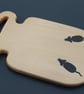 Handcrafted Beech Wood Cheese - Charcuterie Board with Inlaid Mice