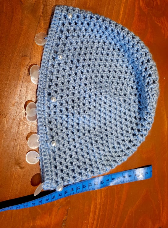 Breathable crochet cotton Seashell Cap