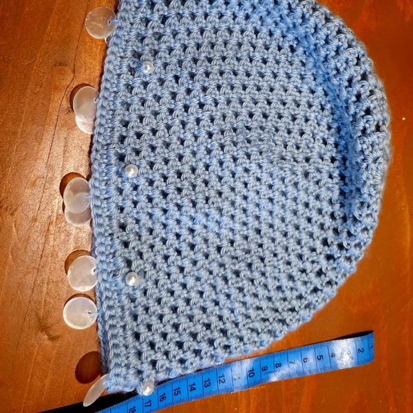 Breathable crochet cotton Seashell Cap