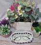 Glasses or trinket basket, hand crocheted  - Image 3
