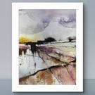 "Rooted calm" an original watercolour landscape