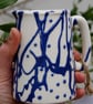 half pint blue slip jug - Image 2