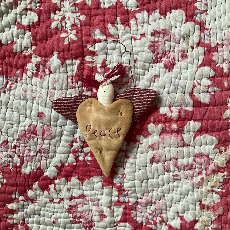Homespun ‘Peace’ angel