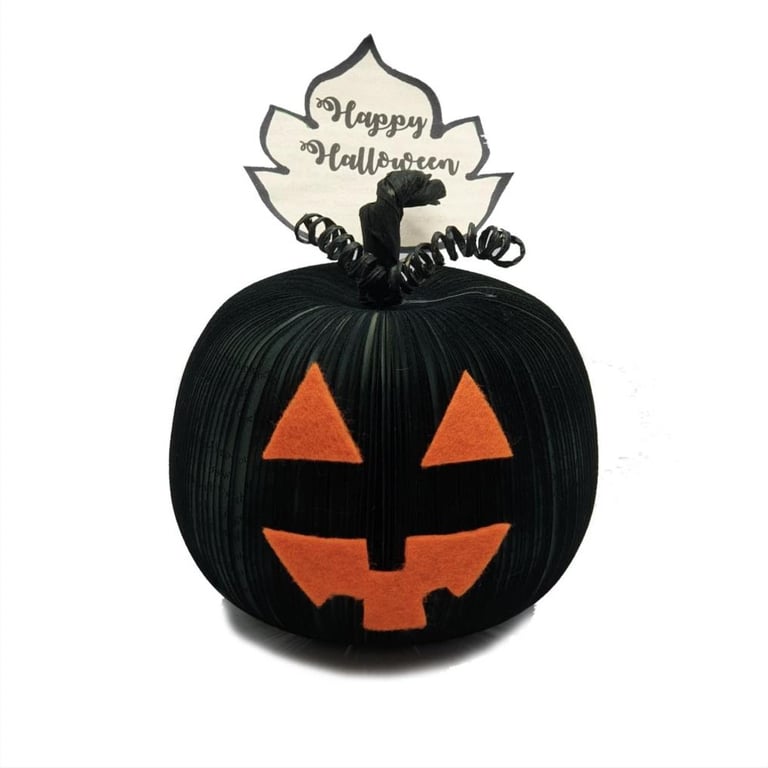 Jack O'Lantern Book Pumpkin - Handmade Personalised Halloween Decoration