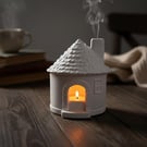 Decorative House Shape Incense Burner & Tea Light Candle Holder