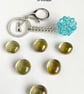 Handbag Charm, Turquoise Crystal with a Chainmaille Chain and Keyring - Last One - Image 3