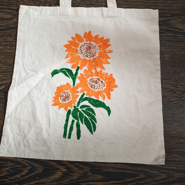 Hand painted tote bag 