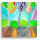 Wall tile. Acrylic tile printed with image from my painting 'Middle Ground'