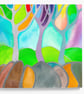 Wall tile. Acrylic tile printed with image from my painting 'Middle Ground'