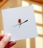 Sea Glass Robin Card - Handmade Thinking of You - Meaningful Sympathy & Keepsake - Image 2