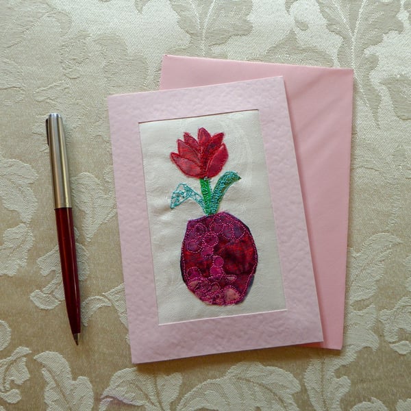 Individually Hand Crafted Textile Blank Card