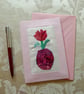 Individually Hand Crafted Textile Blank Card - Image 1